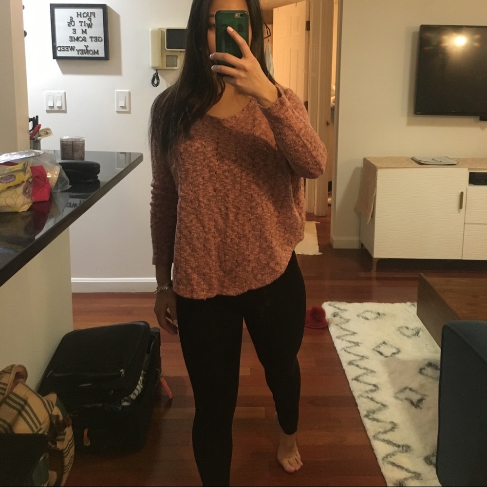 UO pink sweater